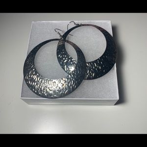 Silver hoop earrings